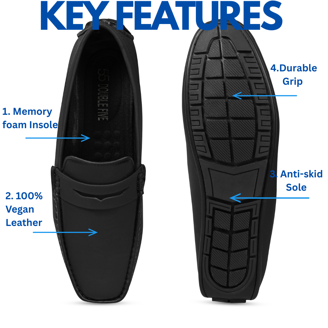 Soho Black Penny Loafers