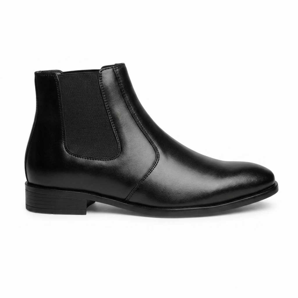 The Colaba Black Square Chelsea Boots