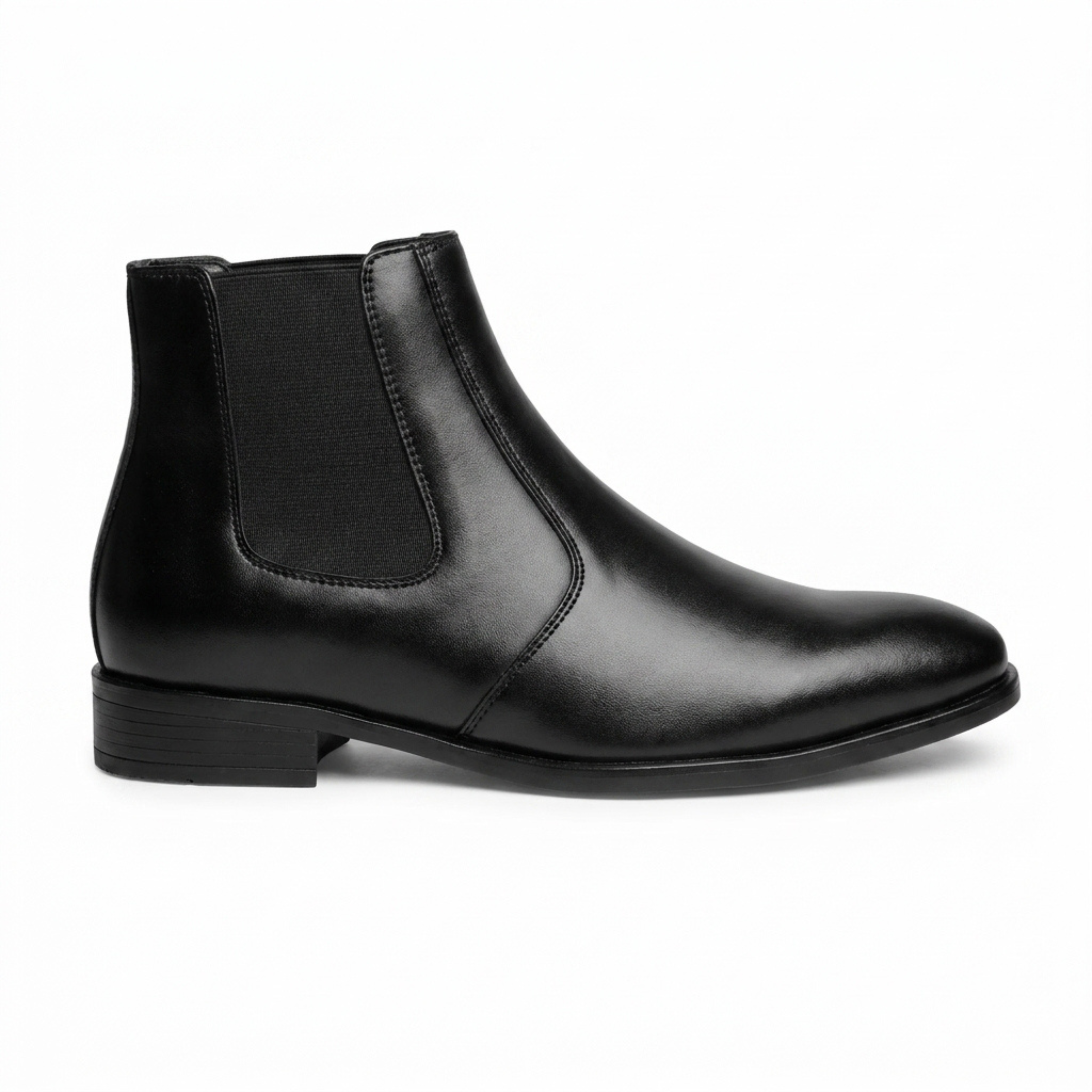 The Colaba Black Square Chelsea Boots