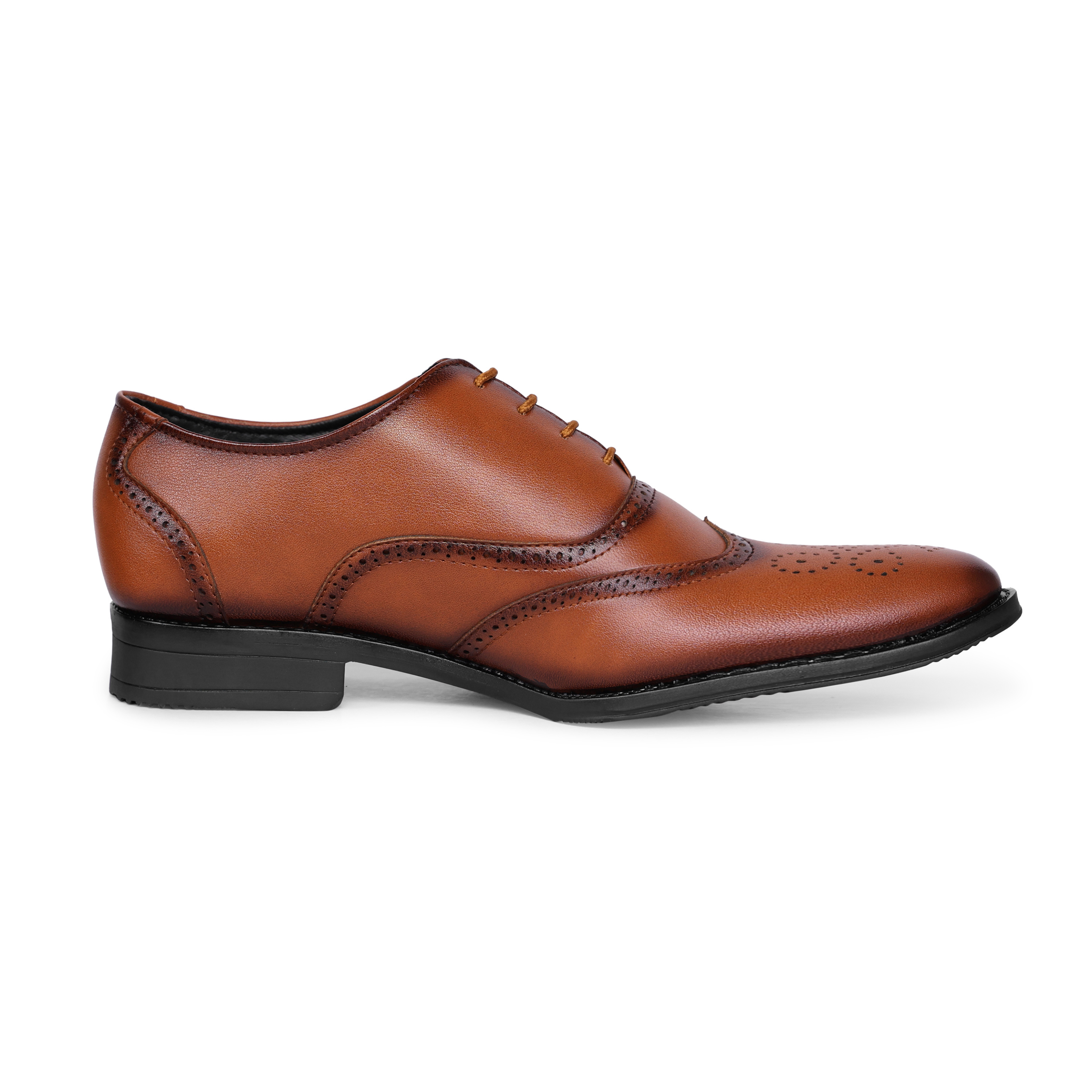 The Horseman Cognac Brogue Formal Shoes