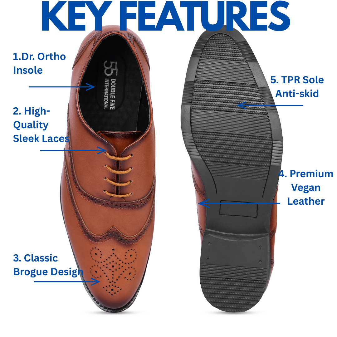 Brown Brogue Formal Shoes