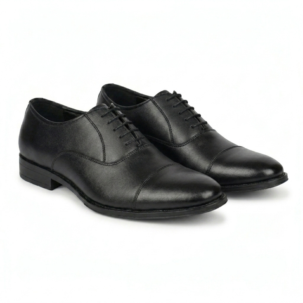 The Raisina  Black Oxford Formal Shoes