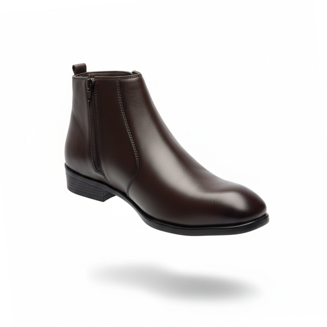 Square Toe Brown Chelsea Boots