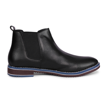 The Bandra Black Vegan Chelsea Boots