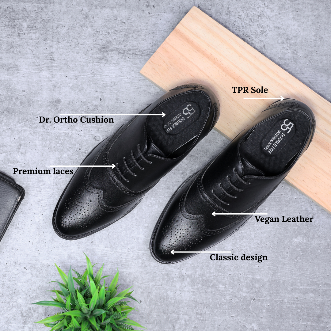 Black Brogue Formal Shoe