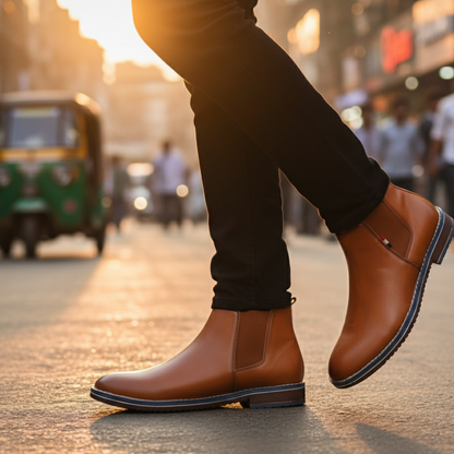 Brown Standard Fit Chelsea Boots