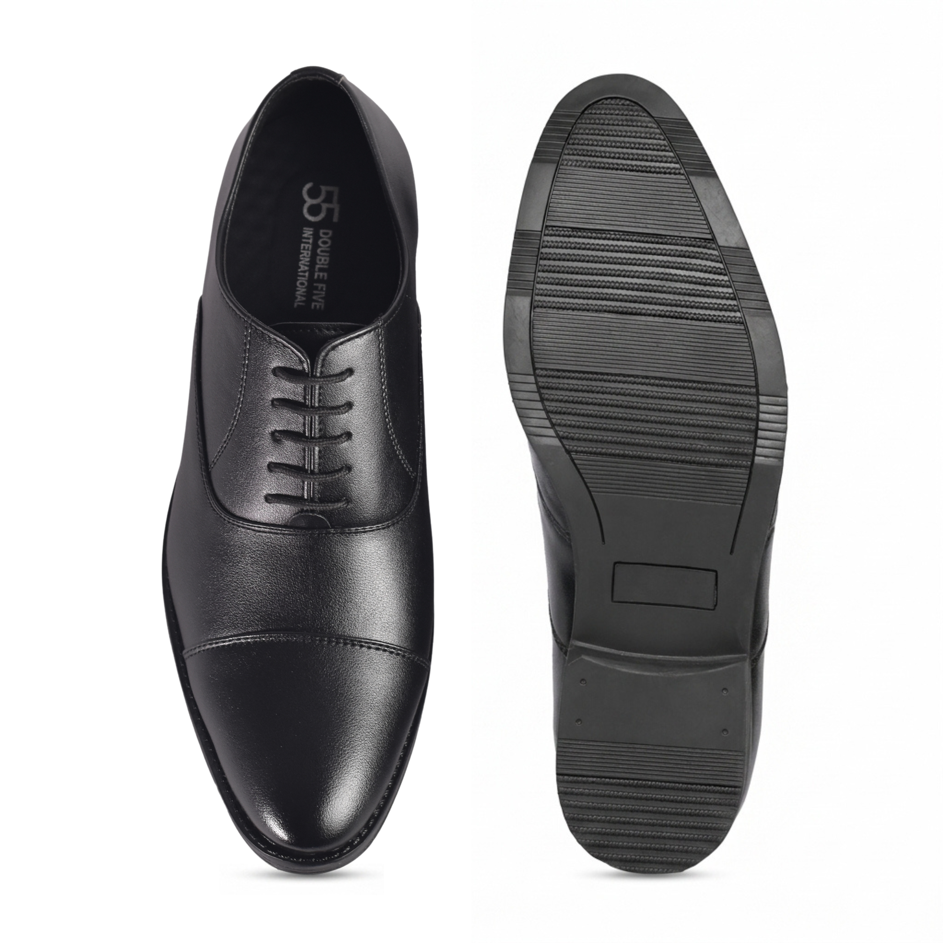 The Raisina  Black Oxford Formal Shoes