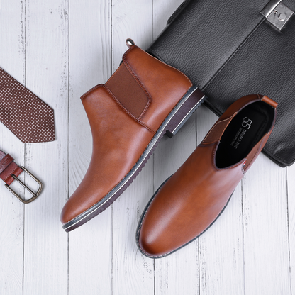 Brown Standard Fit Chelsea Boots