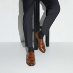 The Horseman Cognac Brogue Formal Shoes