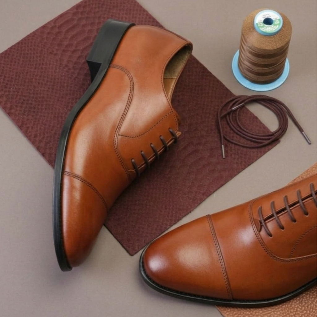 The Lodhi Tan Oxford Formal Shoes