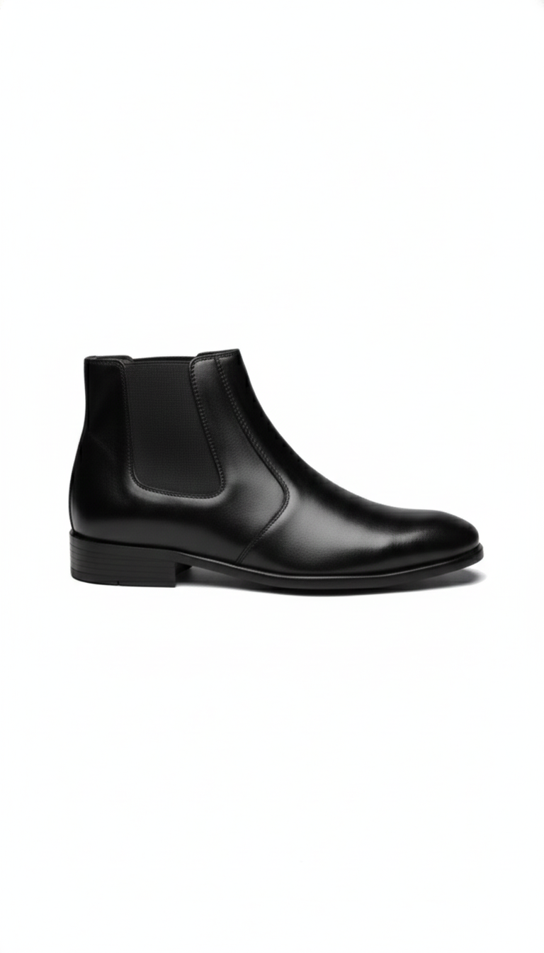 Square Toe Black Chelsea Boot