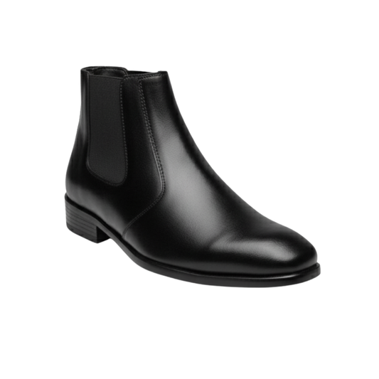 Square Toe Black Chelsea Boot